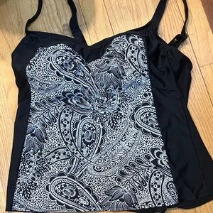 Black and White Paisley Tank Top